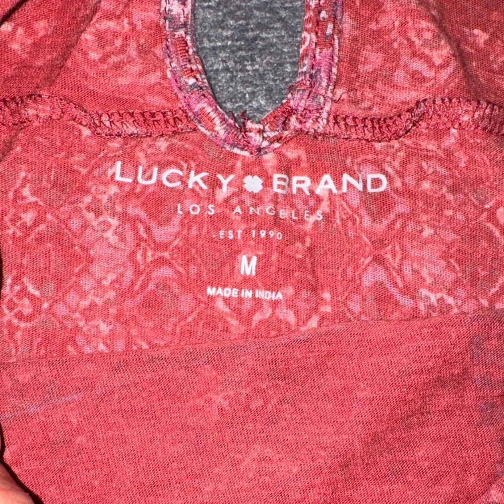 Lucky Brand- Women’s Red Boho Blouse Size Medium - Picture 5 of 14